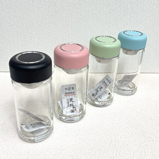 单层加厚玻璃杯高硼硅杯管水杯女小巧定制logo印字礼品明霞3420