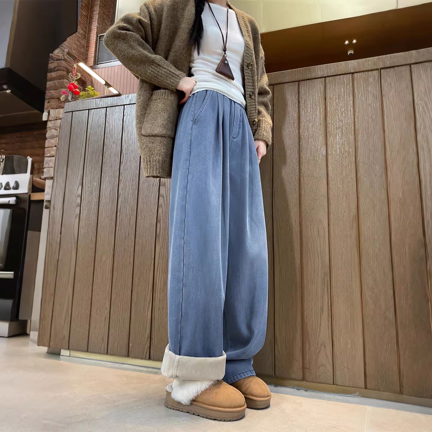 直筒牛仔裤女秋季2026新款小个子