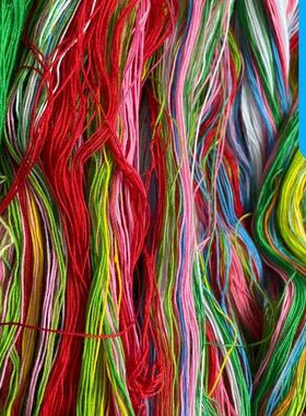 按斤卖鞋垫线单股粗线专用线混色清仓处理手工十字绣鞋垫配线补线