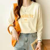 哺乳上衣外出纯棉t恤长袖 潮 可外穿产后喂奶期打底衣服春秋辣妈款