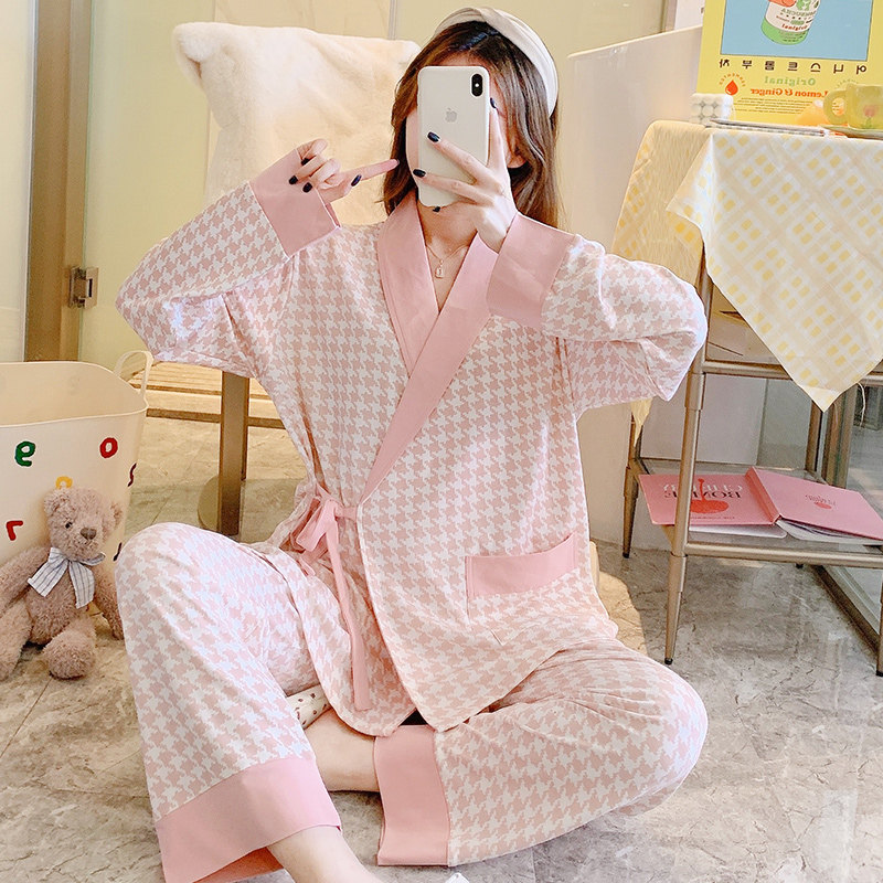 月子服3月份产后纯棉4春季哺乳夏季薄款小个子三孕妇睡衣女春秋款