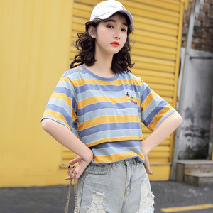 哺乳衣外出辣妈款显瘦夏季短袖母乳喂奶上衣时尚甜美可外穿女夏装