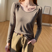 哺乳上衣可外穿T恤长袖 产后宝妈衣服前开扣方便喂奶衣孕妇打底衫