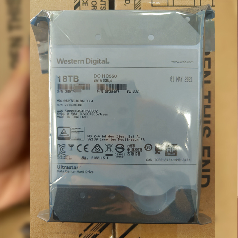 WD西数18T硬盘企业级监控HC550