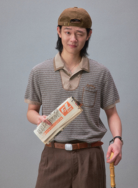 化学制品 悠长假期 濑名的条纹Polo衫  S4_NVY/CFE_POLO_180G