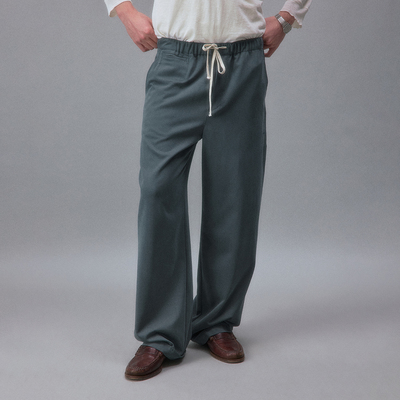 化学制品 古民家假期 手工贡针垂感休闲裤  P4_NVY/OIE_CHINOS