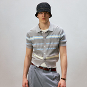 针织短袖 开衫 S1_BWN 化学制品 YLW_CRM BLU_KNITPOLO