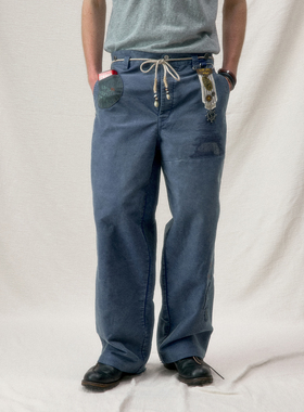 化学制品 航海老水手的鼹鼠皮法工裤 P2_BLU_WORKPANTS