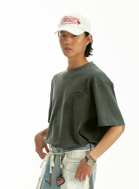 化学制品 中古感做旧复古基础T恤 T2_CRM_TSHIRT_260G