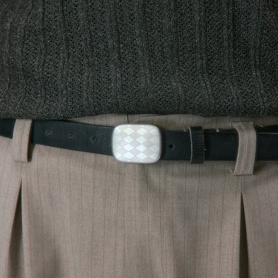 化学制品 昭和菱格板扣皮带 A_BLK/BWM_BELT