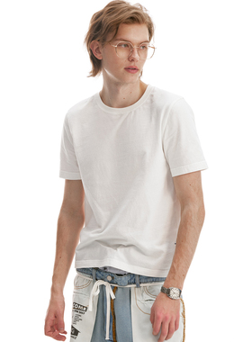 化学制品 合身版型的基础打底T恤 T1_BLK/WHT_TSHIRT_180G