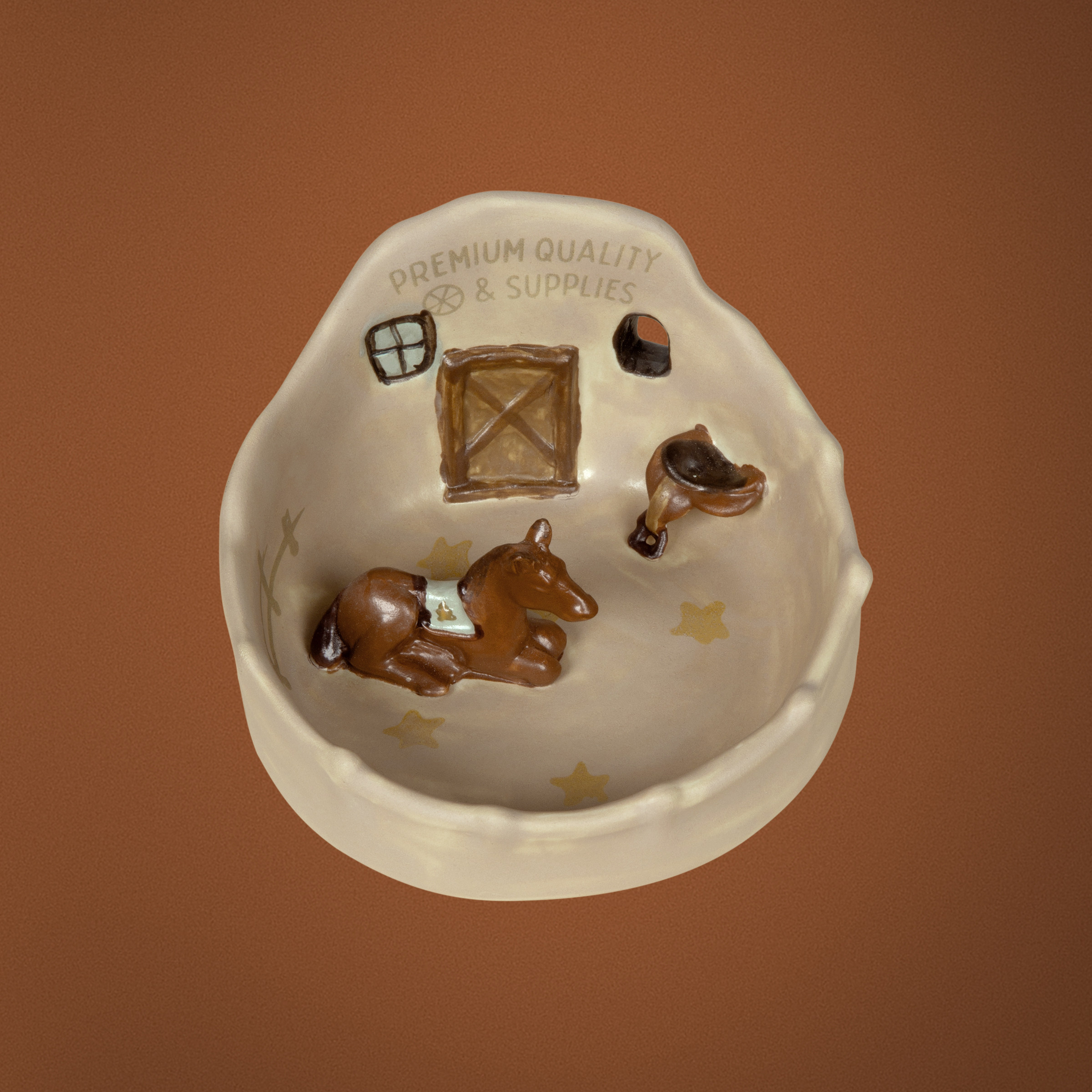 化学制品 牧场马厩陶瓷烟灰缸 L_KHI_ASHTRAY