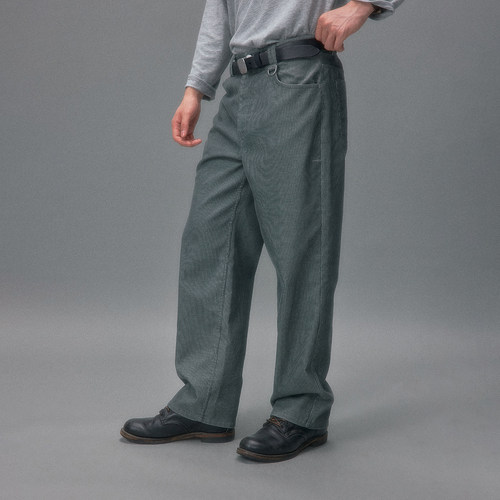 化学制品 昭和褪色灯芯绒合身直筒休闲裤 P3_GRY/CRM_CHINOS