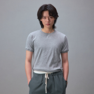 化学制品 雪花罗纹小T恤 T1_BLK GRY_TSHIRT_260G 冲绳沙滩民宿