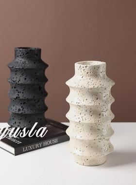 法式复古客厅茶几玄关插干花瓶花器别墅餐厅吧台样板间摆件装饰品