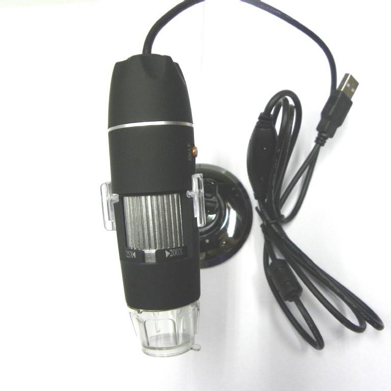 手持200倍电子显微镜放大镜 8颗灯数码显微镜 带测量
