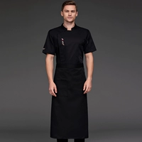 Черный фартук, короткий рукав