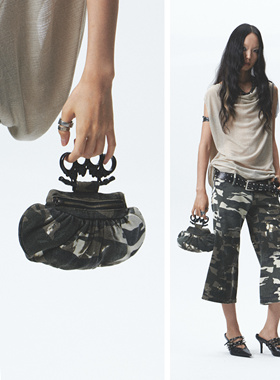 NONAME SPACE重工水洗迷彩手提包