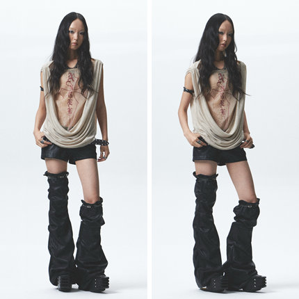 NONAME SPACE重工软皮短裤腿套套装（赠腿套的皮带）