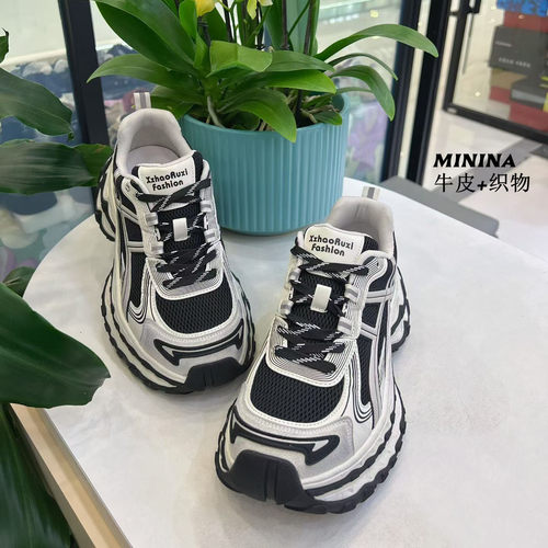 纯皮老爹鞋女舒适轻便软底高端鞋