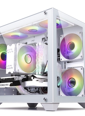 金河田魔术师415机箱白色黑色电脑双面侧透支持E-ATX顶部360冷排