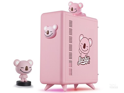 金河田萌兜粉色台式机箱游戏水冷MATX背线中小板静音节能豪华机箱