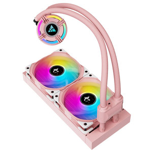 金河田星辰S240/360一体式CPU水冷散热器5VRGB白色粉色支持12代U