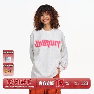 BURNIN*幻影横排LOGO长袖T恤男女同款小火苗休闲宽松上衣百搭国潮