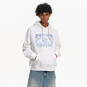 BURNIN 毛绒星星贴布方片logo帽衫 男秋冬街头休闲嘻哈连帽卫衣潮