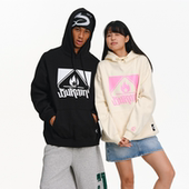 街头宽松帽衫 BURNIN 方片LOGO连帽卫衣男女美式 上衣国潮百搭秋冬