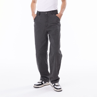 BURNIN*火焰横排LOGO休闲裤男简约基础百搭美式街头长裤子国潮