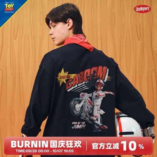 BURNIN*Disney/迪士尼 Pixar Toy Story合作系列潇洒公爵长袖T恤