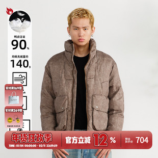 BURNIN*「97‘series」横排LOGO褶皱纹理羽绒服男女冬宽松外套潮