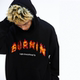 秋新款 BURNIN 火焰字体连帽卫衣帽衫 卫衣男情侣百搭街头潮