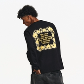 「good morning」发泡印花长袖 T恤男秋季 BURNIN 新款 休闲宽松上衣