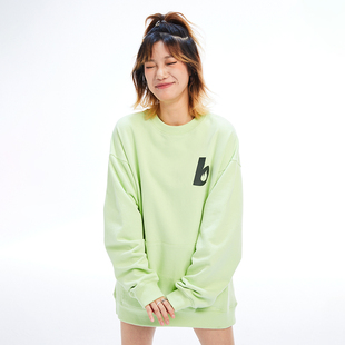 BURNIN *火苗字母LOGO无帽卫衣休闲宽松百搭圆领潮流春秋款上衣