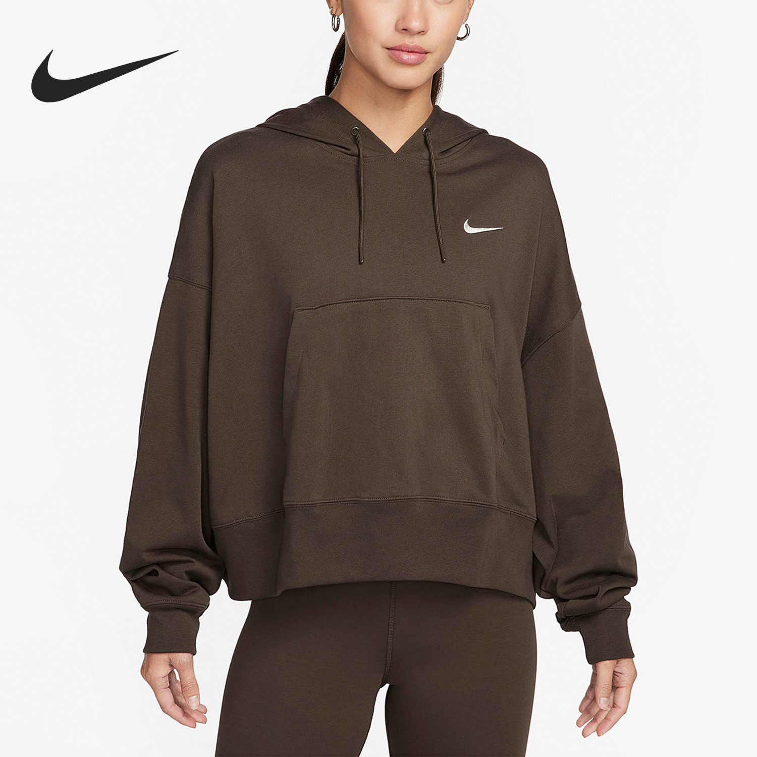 nike耐克女子加绒连帽卫衣DM6418-237