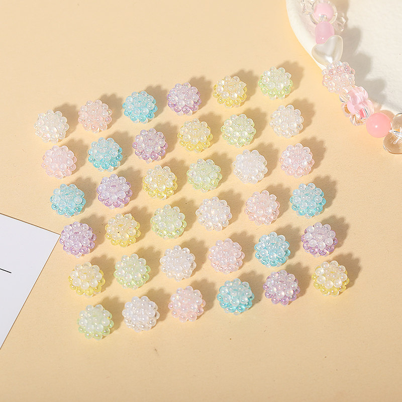 花球圆珠塑料串珠散珠珠子创意手工diy手链项链耳环材料饰品配件