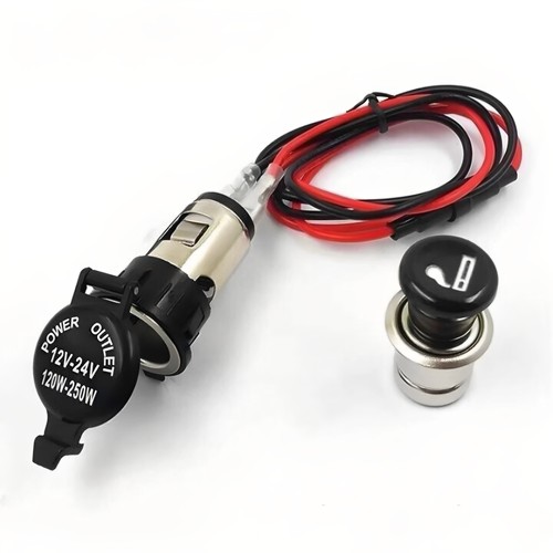 12V24V通用汽车摩托车载点烟器总成电源插座底母座改装可点火取电