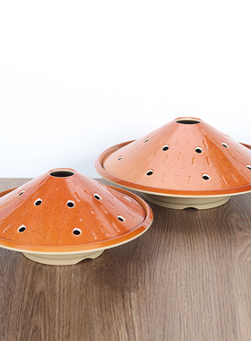 涮肥牛羊肉卷盘餐具创意密胺圆形毛肚盘子火锅店冒烟意境菜干冰盘