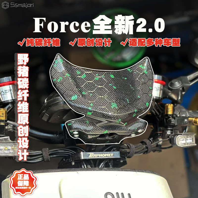 Force挡风纯碳纤维小牛极核九号