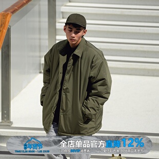 WEDENBOR日系oversize教练夹克棉衣简约棉服宽松外套男秋冬