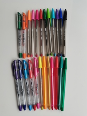 比克bic1.2mm1.6mm彩色圆珠笔