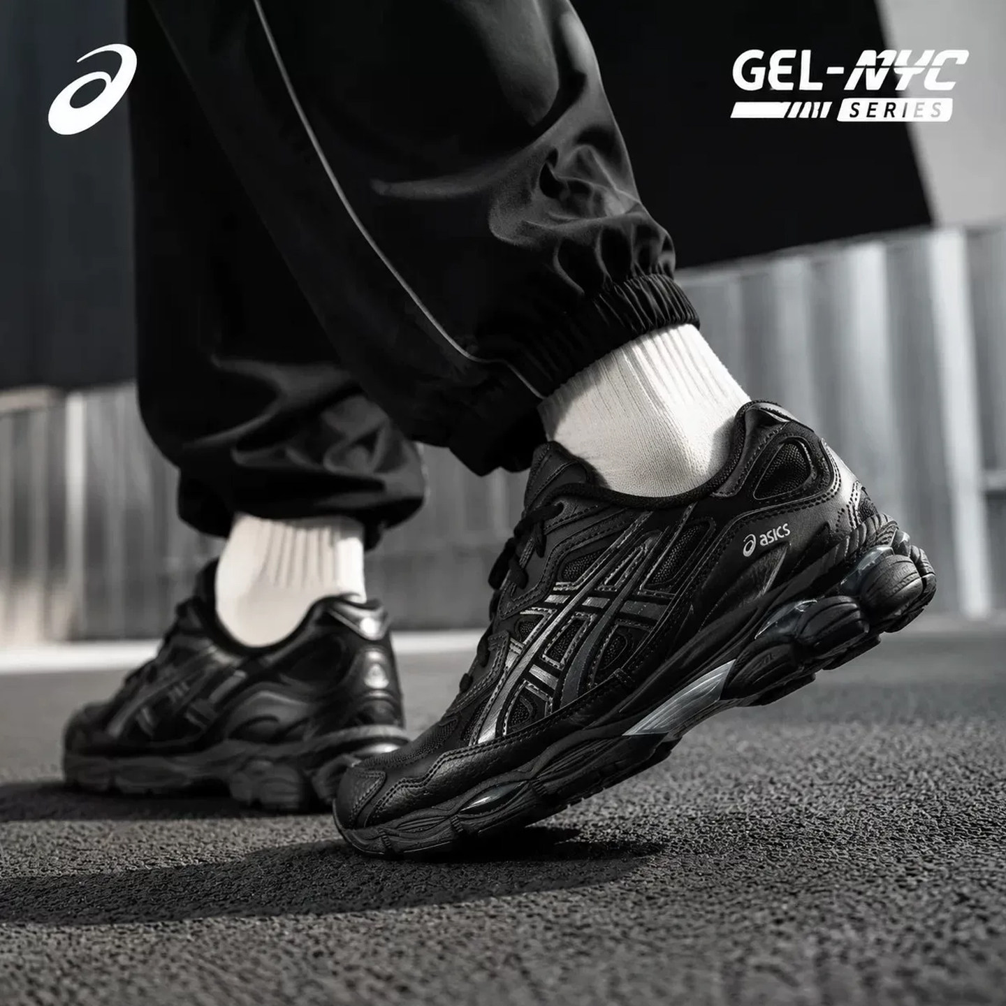 ASICS亚瑟士男鞋秋季新款运动鞋GEL-NYC复古网面透气休闲鞋慢跑鞋