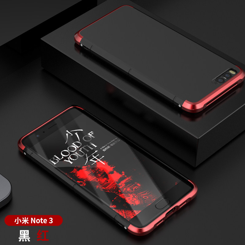 GINMIC Shield Aluminum Metal Frame Hard PC Back Cover Case for Xiaomi Mi Note 3