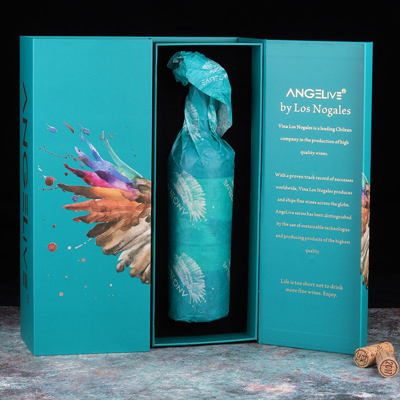 智利原瓶进口天使人生蓝带珍藏赤霞珠干红葡萄酒双支礼盒装正品酒
