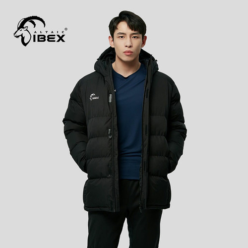 岩羚体育新款运动加厚连帽棉服