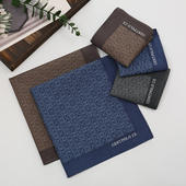 43cm男士 外出便携全棉印花手巾方巾 怀旧手绢夏季 纯棉手帕老式 薄款