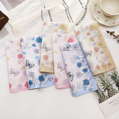 43cm纯棉女士手帕老式 怀旧全棉印花手绢夏季 吸水擦汗手巾花朵方巾