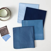 4条装 纯棉擦汗夏天薄款 手帕扎染DIY通用手绢纯色素色缎条复古手巾